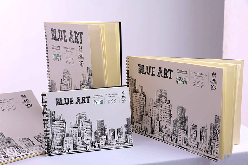 Sổ vẽ chì Blue Art V-Natural (100gsm) - Ảnh 3