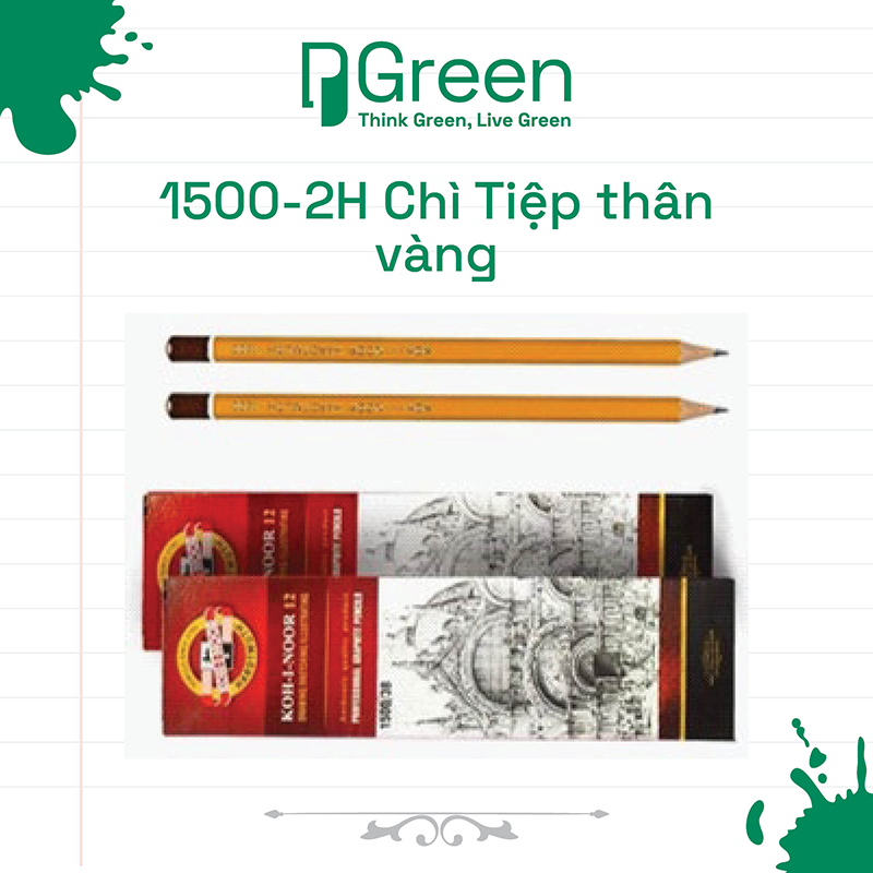 1500-2H Chì Tiệp thân vàng