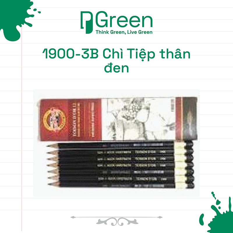 1900-3B Chì Tiệp thân đen