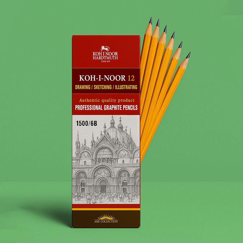 Bút Chì KOH-I-NOOR 1500 Thân Vàng - Ảnh 2