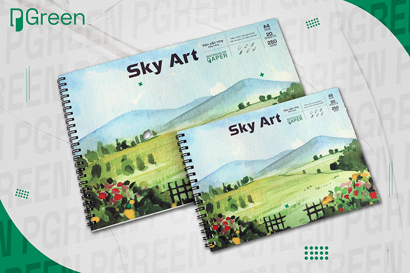 Sổ vẽ Sky Art H White (250gsm) - Ảnh 2