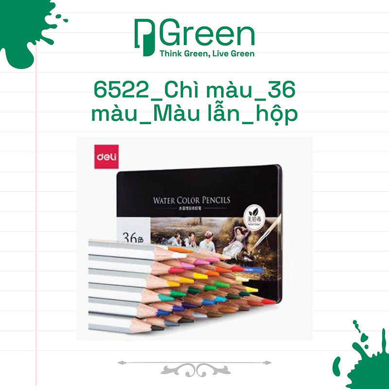 6522_Chì màu_36 màu_Màu lẫn_hộp