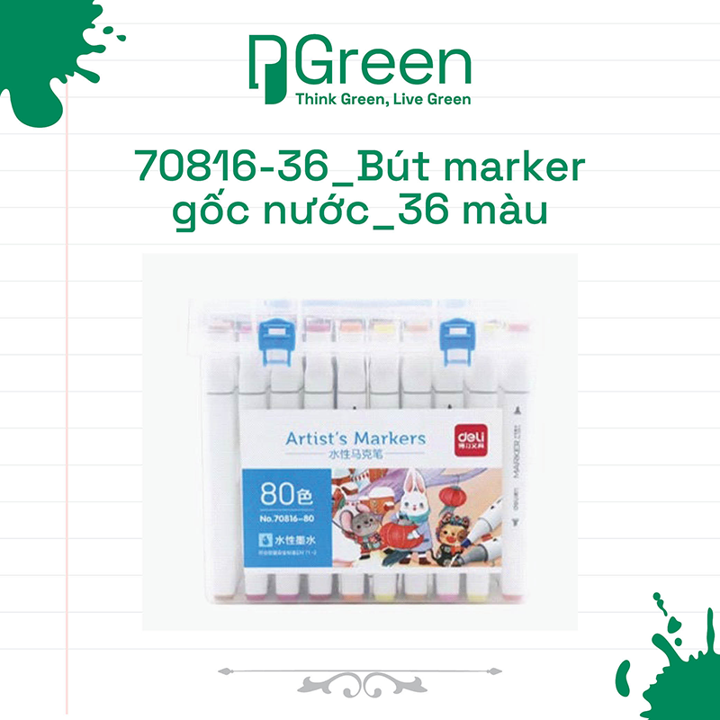 70816-36_Bút marker gốc nước_36 màu