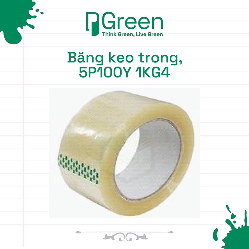 Băng keo trong, 5P100Y 1KG4