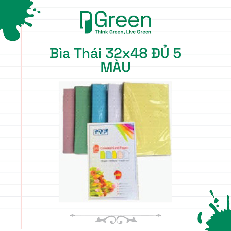 Bìa Thái 32x48 ĐỦ 5 MÀU