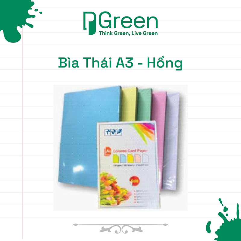 Bìa Thái A3 - Hồng