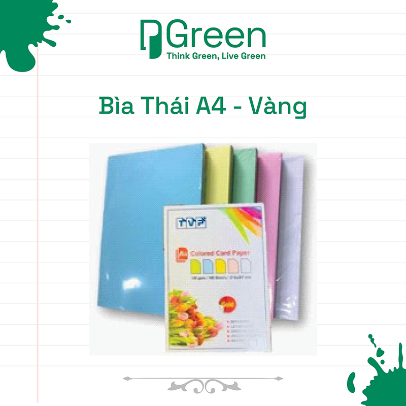 Bìa Thái A4 - Vàng