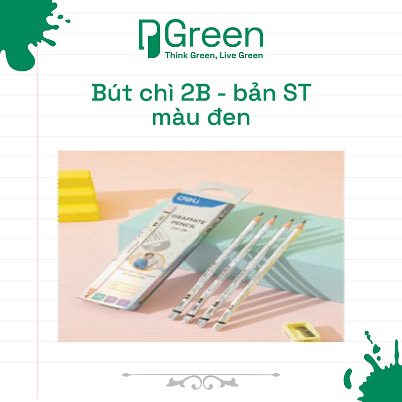 Bút chì 2B - bản ST màu đen