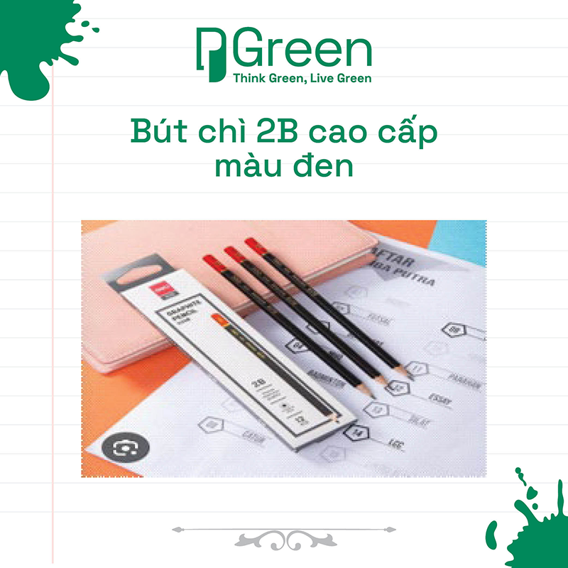 Bút chì 2B cao cấp màu đen