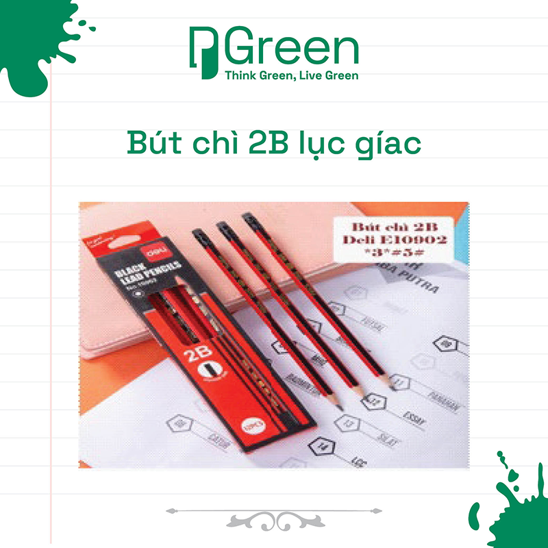 Bút chì 2B lục gíac