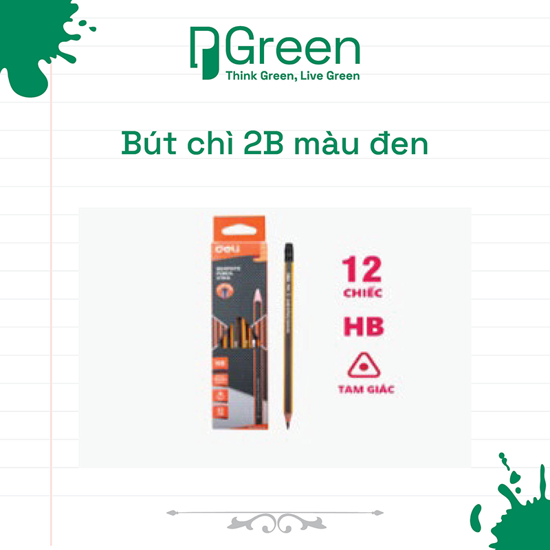 Bút chì 2B màu đen