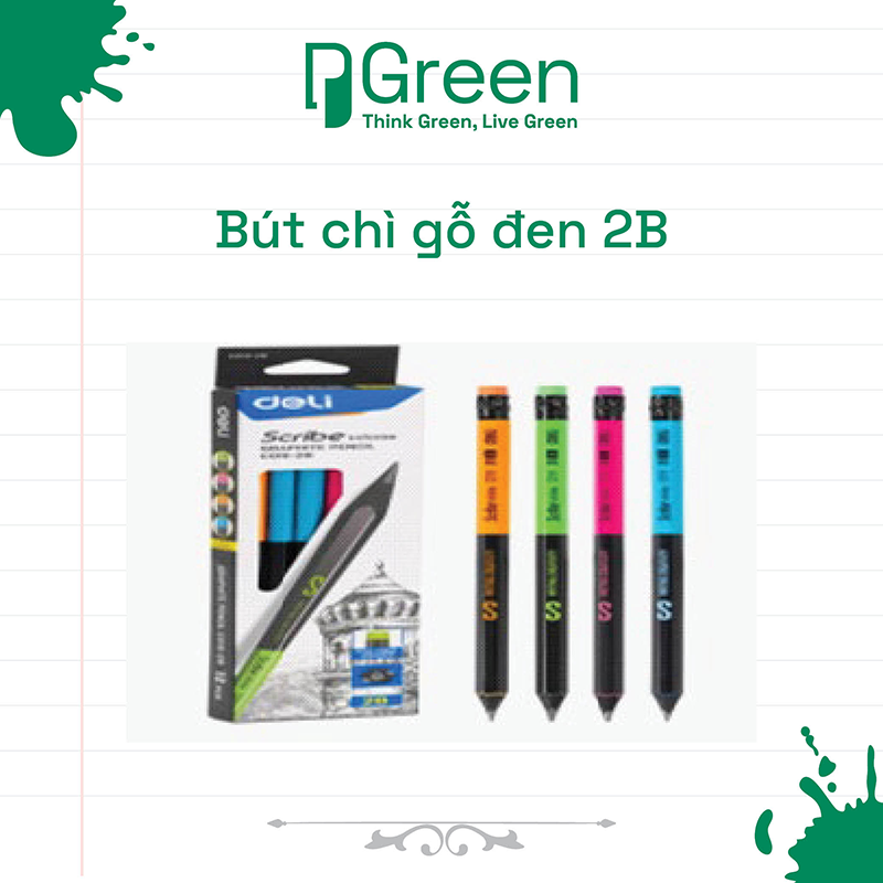 Bút chì gỗ đen 2B