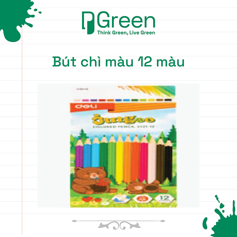 Bút chì màu 12 màu