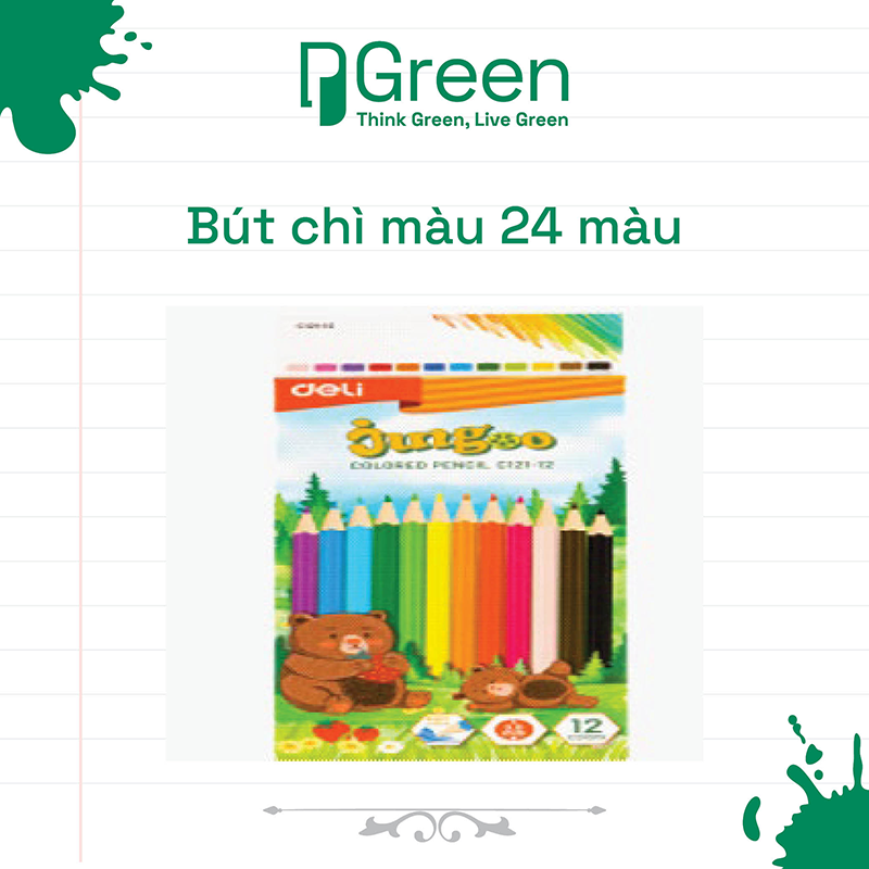 Bút chì màu 24 màu
