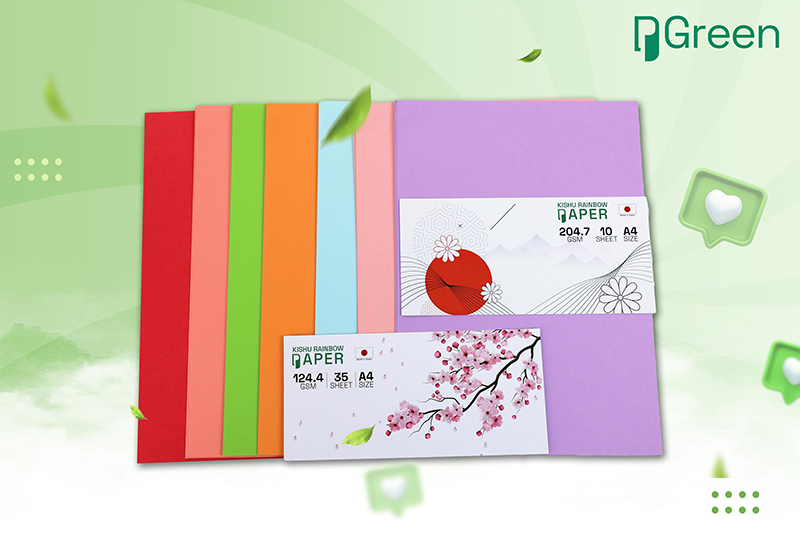 a group of colorful papers