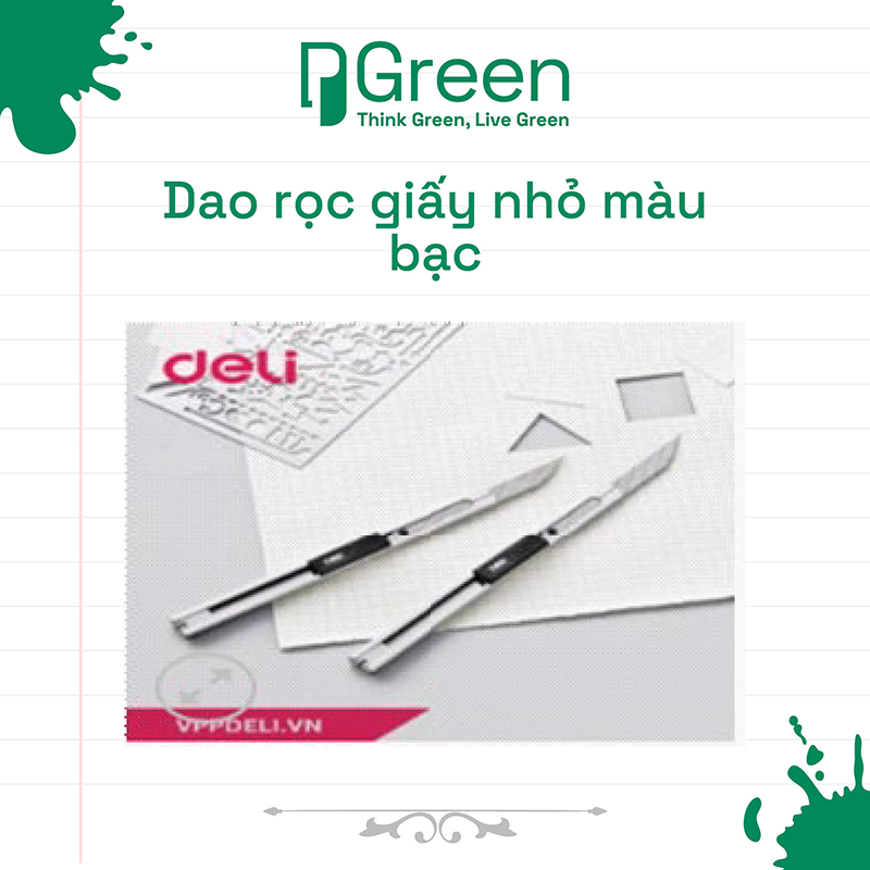 Dao rọc giấy nhỏ màu bạc