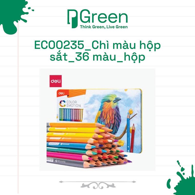 EC00235_Chì màu hộp sắt_36 màu_hộp