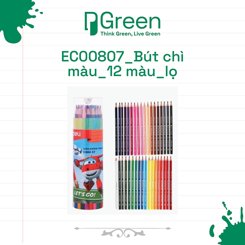 EC00807_Bút chì màu_12 màu_lọ