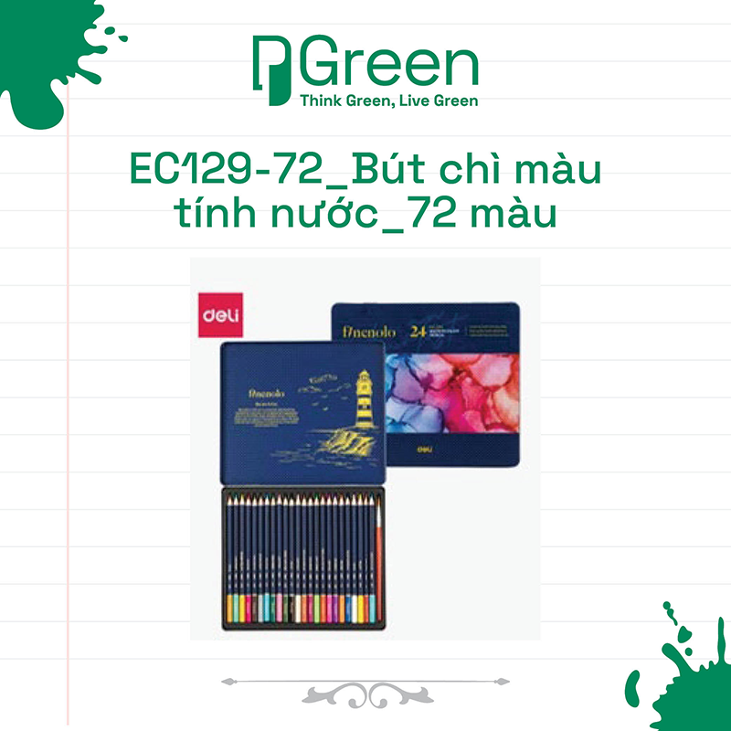 EC129-72_Bút chì màu tính nước_72 màu
