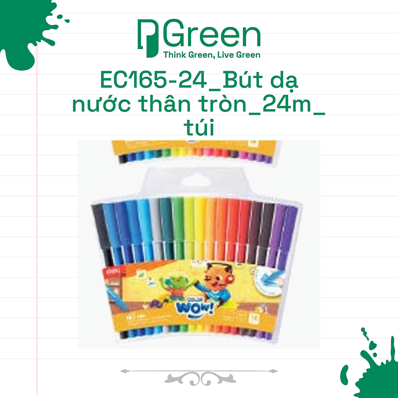 EC165-24_Bút dạ nước thân tròn_24m_túi