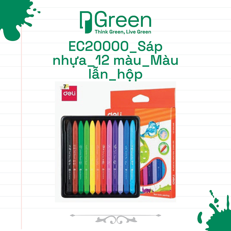 EC20000_Sáp nhựa_12 màu_Màu lẫn_hộp