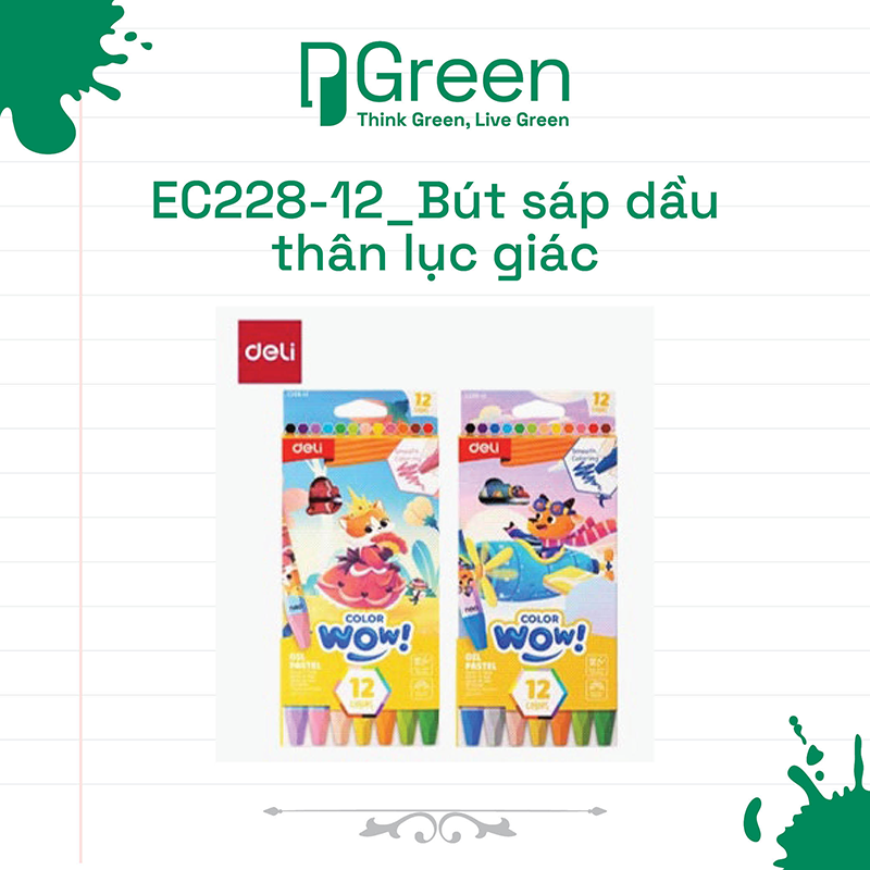 EC228-12_Bút sáp dầu thân lục giác