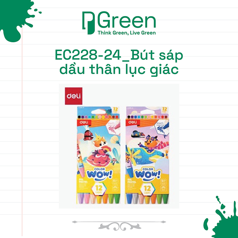 EC228-24_Bút sáp dầu thân lục giác