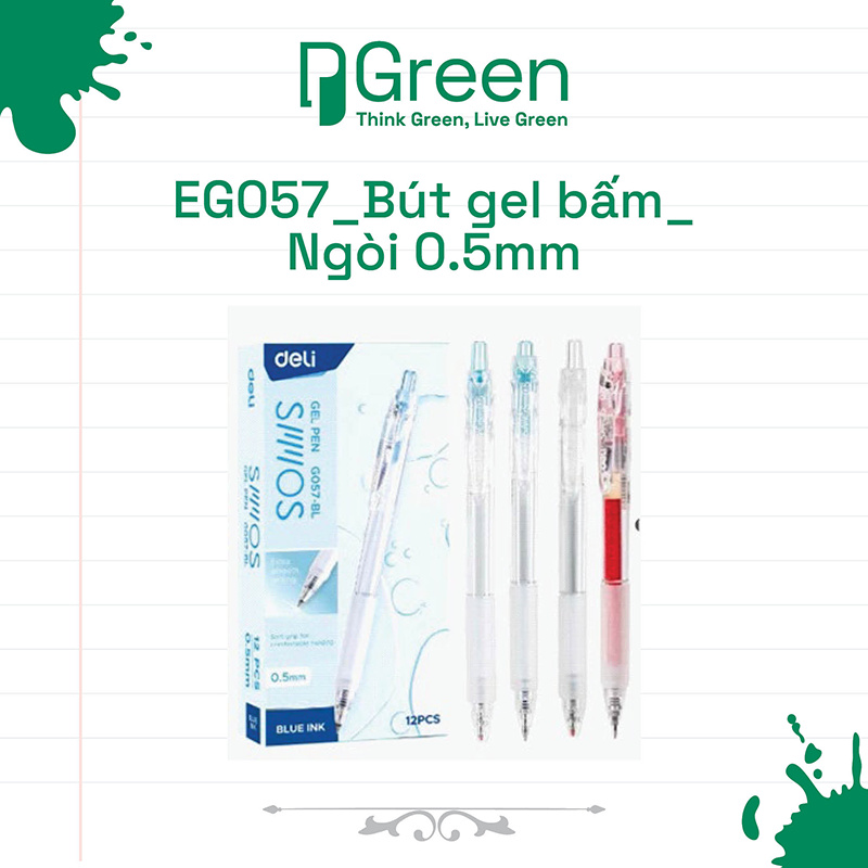 EG057_Bút gel bấm_Ngòi 0.5mm