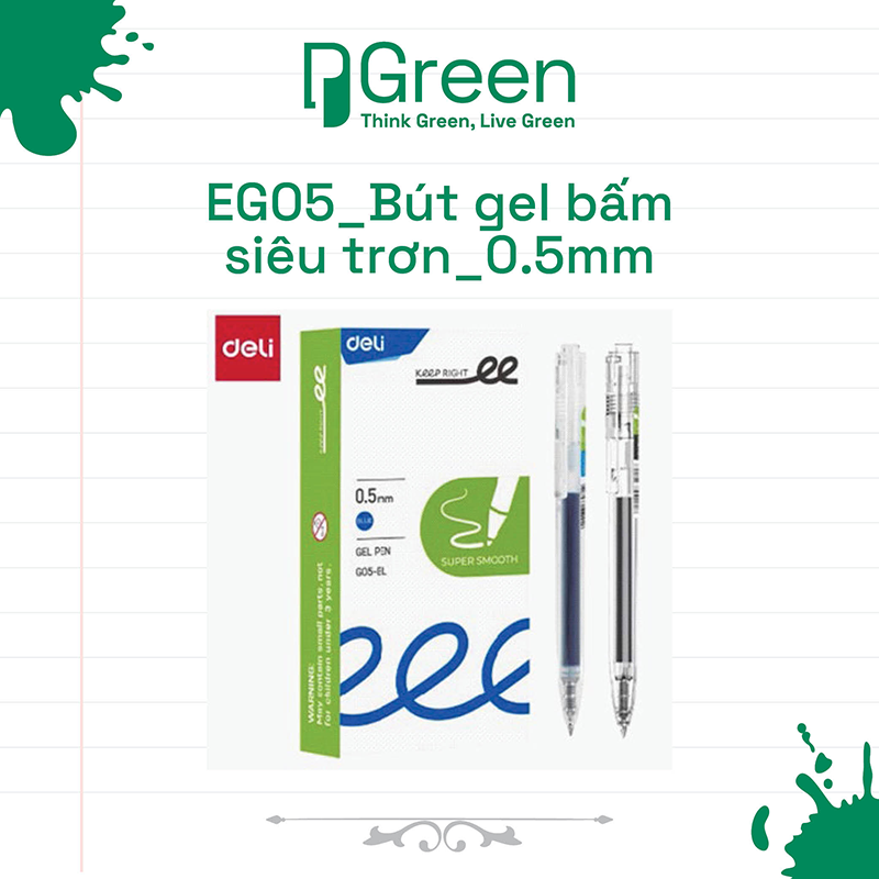 EG05_Bút gel bấm siêu trơn_0.5mm