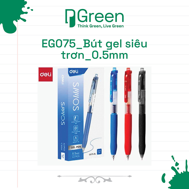 EG075_Bút gel siêu trơn_0.5mm
