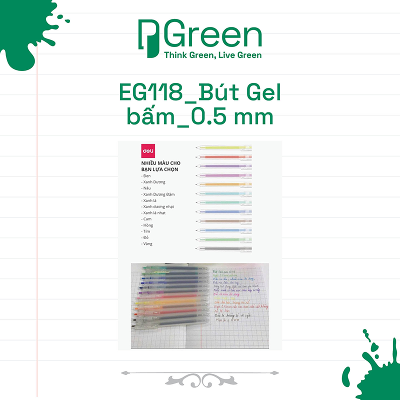 EG118_Bút Gel bấm_0.5 mm