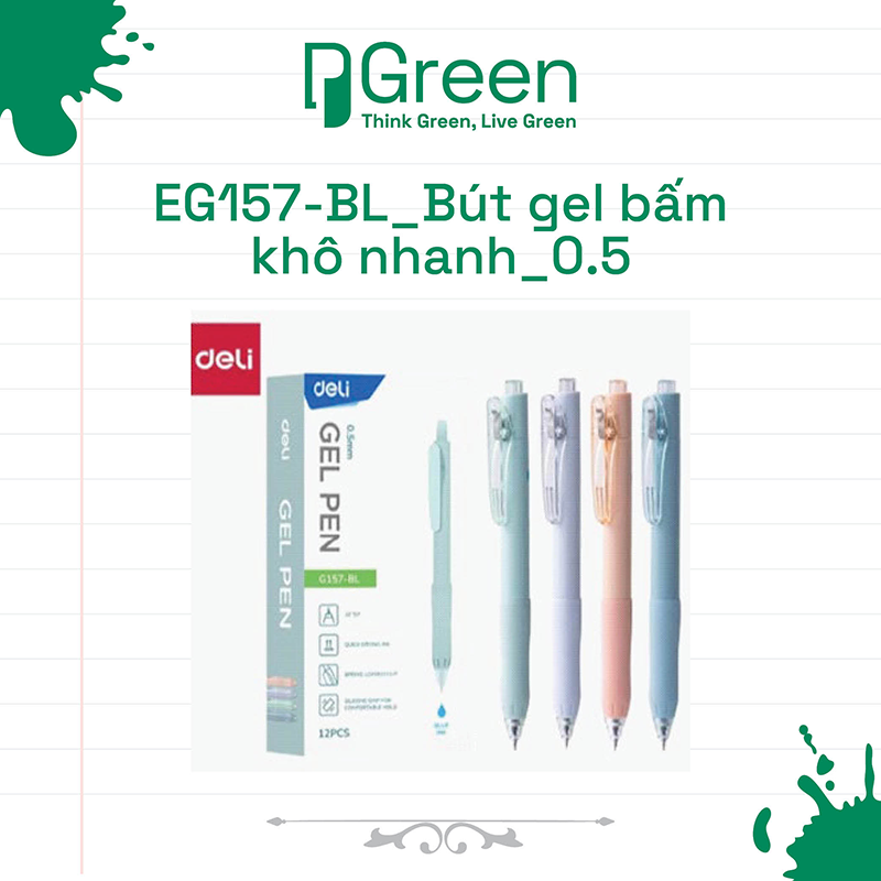 EG157-BL_Bút gel bấm khô nhanh_0.5