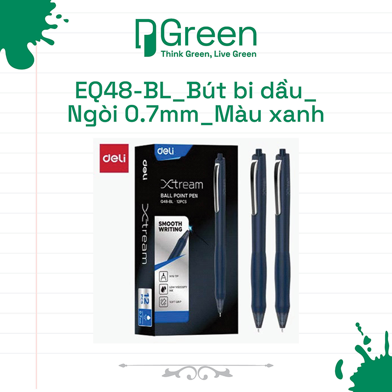 EQ48-BL_Bút bi dầu_Ngòi 0.7mm_Màu xanh