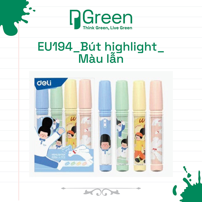 EU194_Bút highlight_Màu lẫn