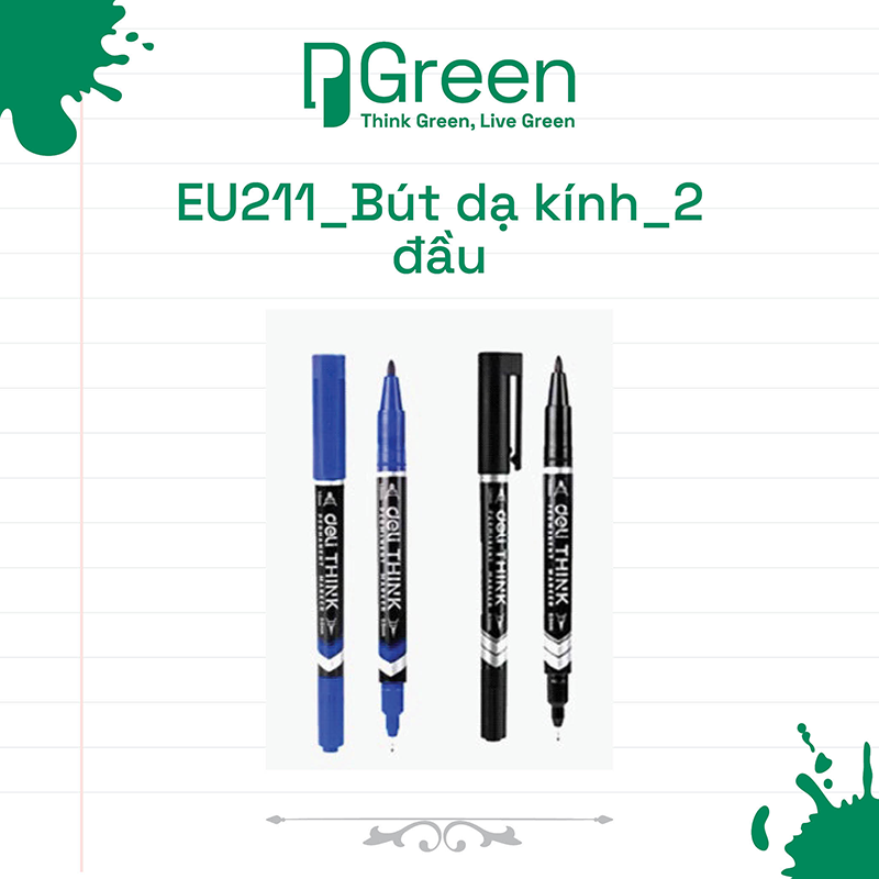 EU211_Bút dạ kính_2 đầu