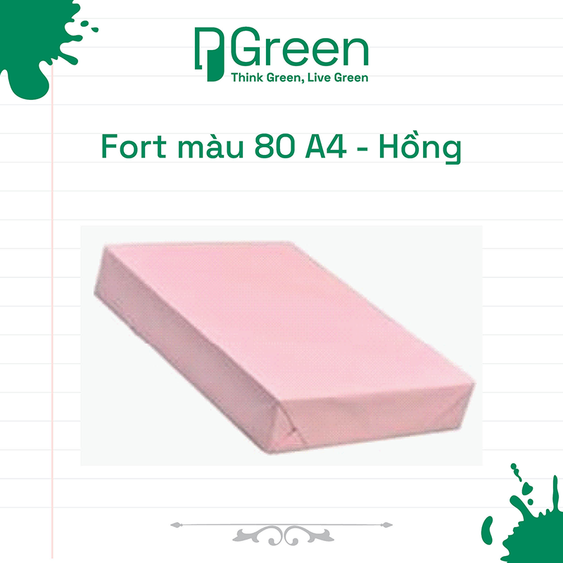 Fort màu 80 A4 - Hồng