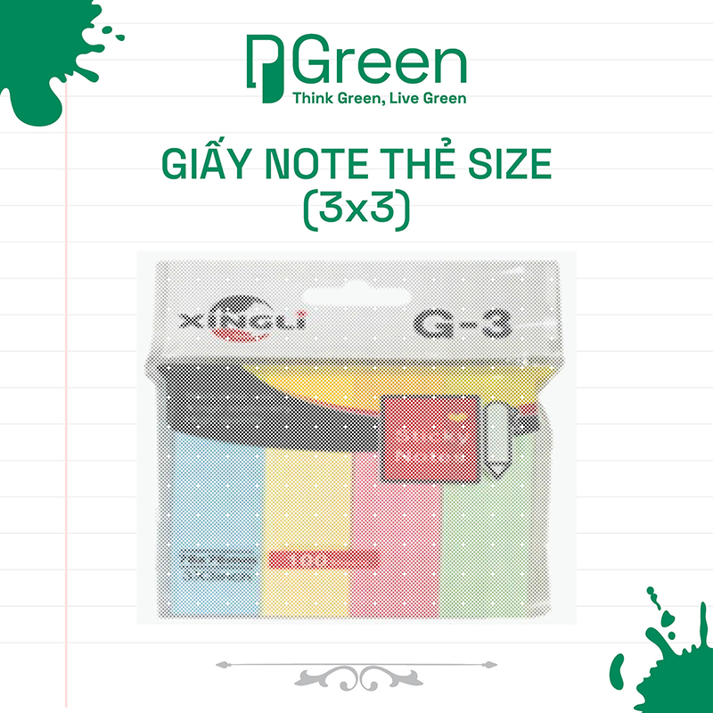 GIẤY NOTE THẺ SIZE (3x3)
