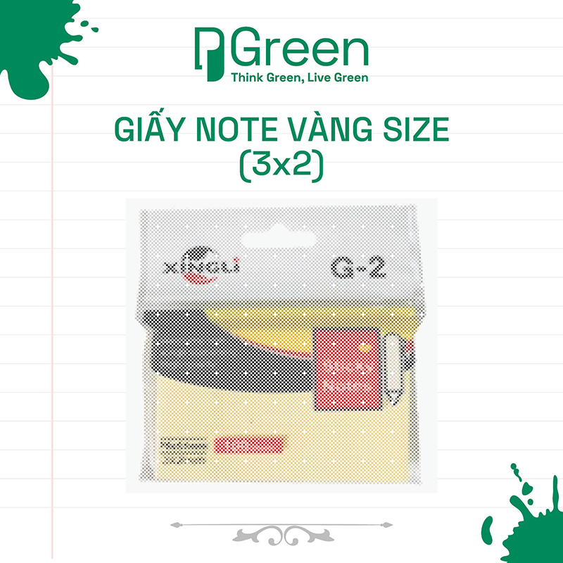 GIẤY NOTE VÀNG SIZE (3x2)