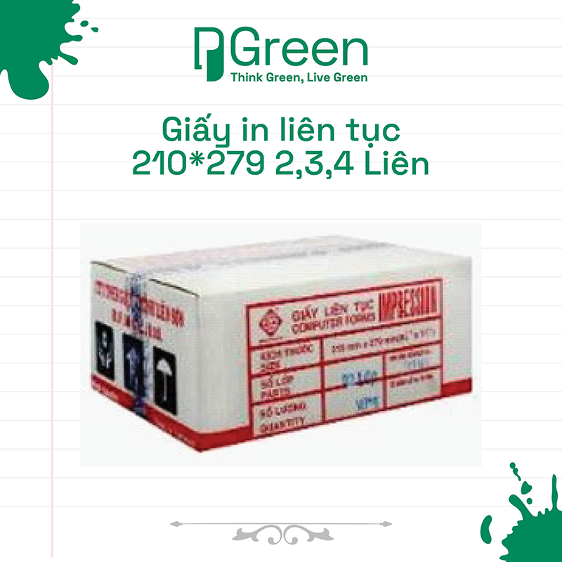 Giấy in liên tục 210x279 2,3,4 Liên