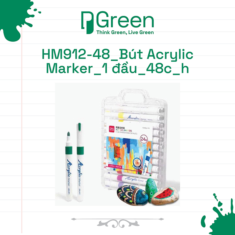 HM912-48_Bút Acrylic Marker_1 đầu_48c_h