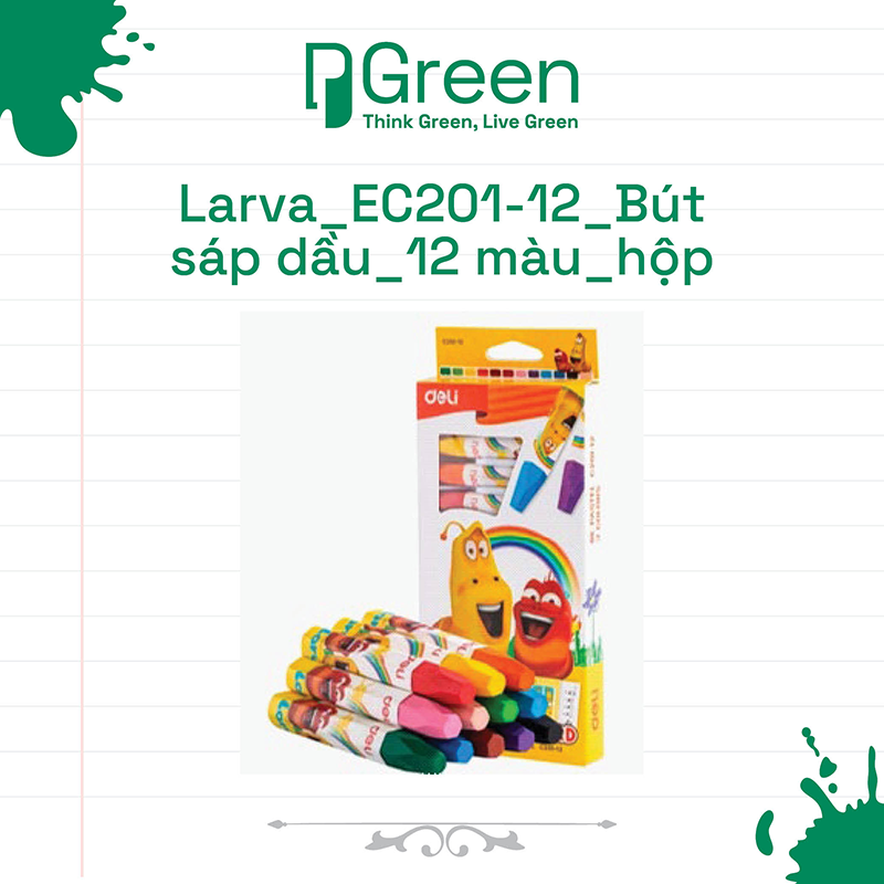 Larva_EC201-12_Bút sáp dầu_12 màu_hộp