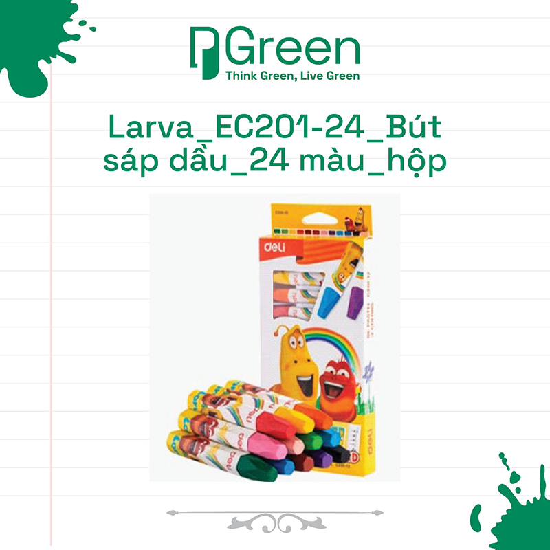 Larva_EC201-24_Bút sáp dầu_24 màu_hộp