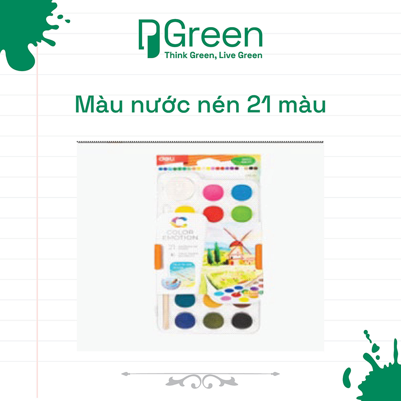 Màu nước nén 21 màu
