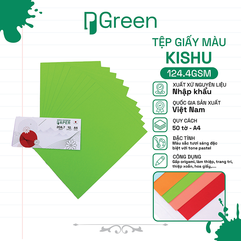 Tệp giấy Kishu A4 124.4gsm