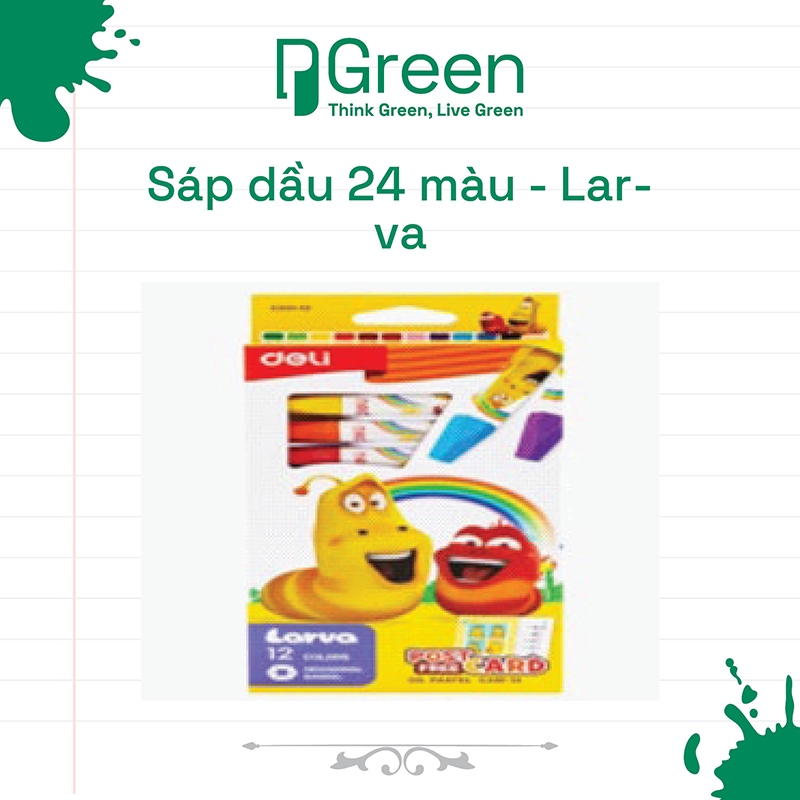 Sáp dầu 24 màu - Larva