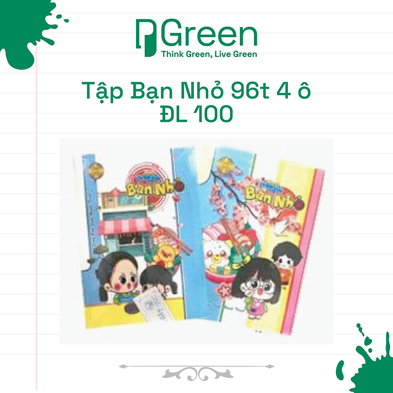Tập Bạn Nhỏ 96t 4 ô ĐL 100