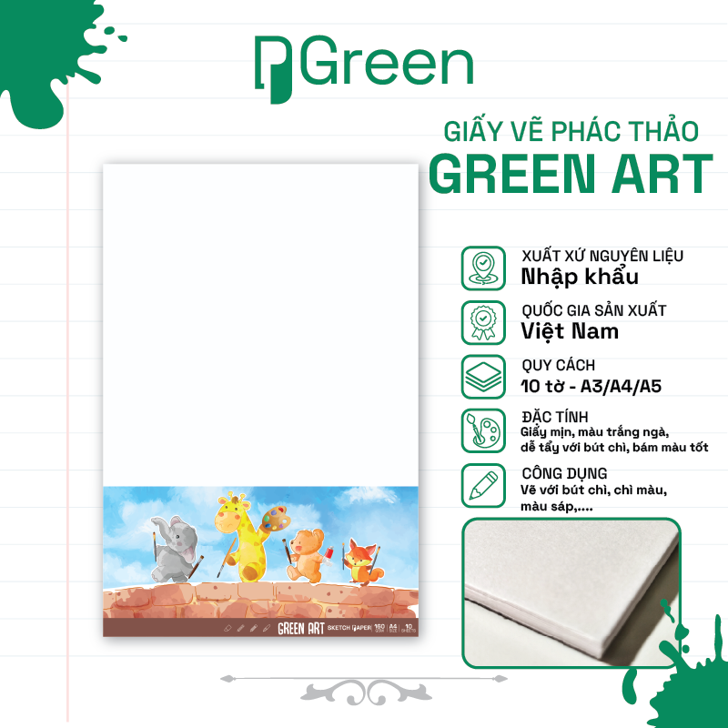 Tệp vẽ Green Art (160gsm)
